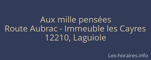 Aux mille pensées
