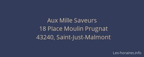 Aux Mille Saveurs