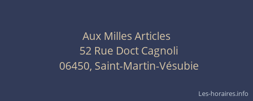 Aux Milles Articles