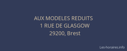 AUX MODELES REDUITS