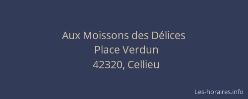 Aux Moissons des Délices