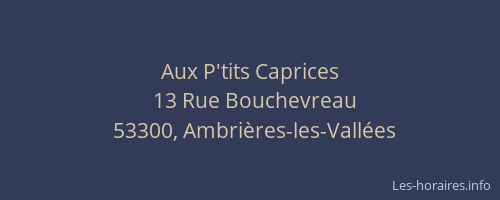 Aux P'tits Caprices