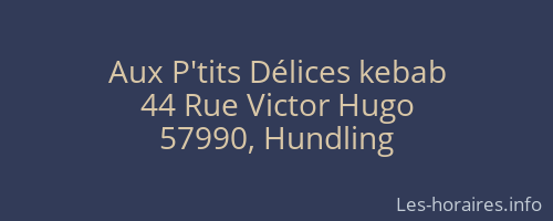 Aux P'tits Délices kebab