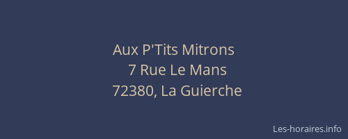 Aux P'Tits Mitrons
