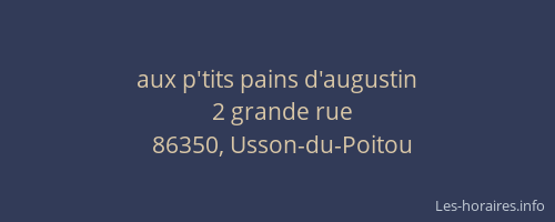 aux p'tits pains d'augustin