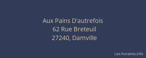 Aux Pains D'autrefois