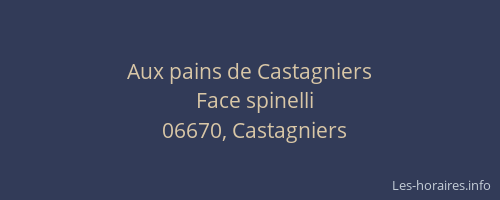 Aux pains de Castagniers