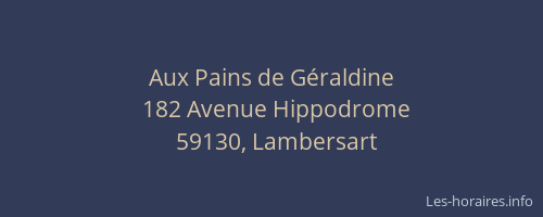 Aux Pains de Géraldine