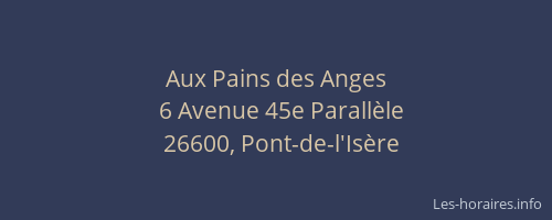 Aux Pains des Anges