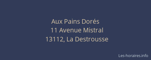 Aux Pains Dorés