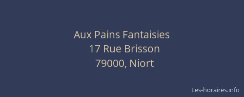Aux Pains Fantaisies