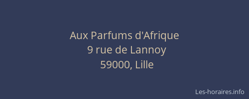 Aux Parfums d'Afrique