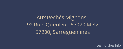 Aux P&eacute;ch&eacute;s Mignons