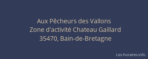 Aux Pêcheurs des Vallons