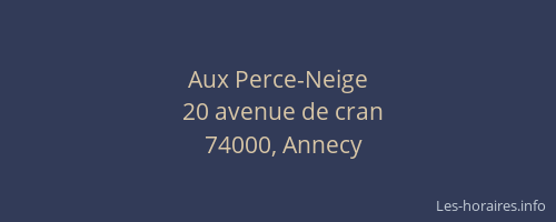 Aux Perce-Neige