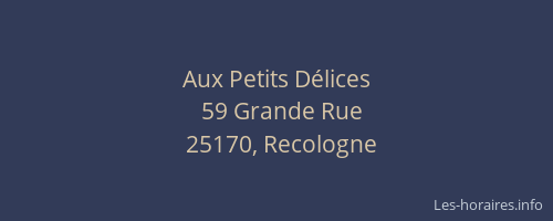 Aux Petits D&eacute;lices