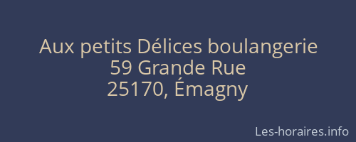 Aux petits Délices boulangerie