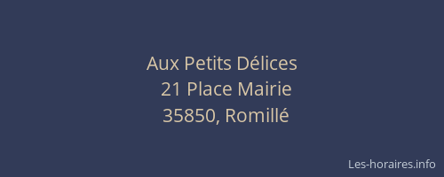 Aux Petits Délices