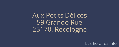 Aux Petits Délices