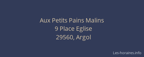 Aux Petits Pains Malins