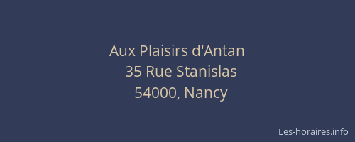 Aux Plaisirs d'Antan
