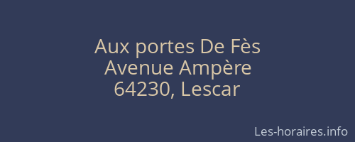Aux portes De Fès