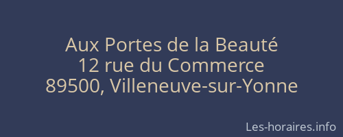 Aux Portes de la Beauté