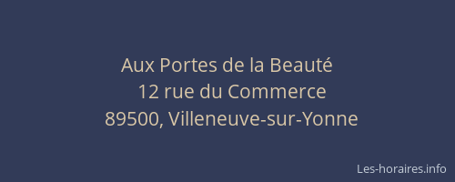 Aux Portes de la Beaut&eacute;