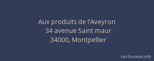 Aux produits de l'Aveyron