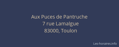 Aux Puces de Pantruche