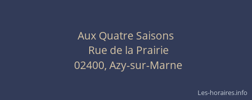 Aux Quatre Saisons