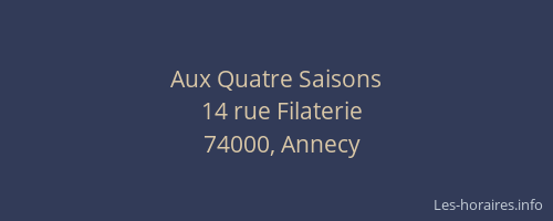 Aux Quatre Saisons
