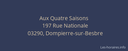 Aux Quatre Saisons
