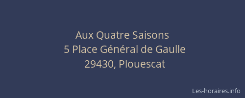 Aux Quatre Saisons