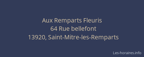 Aux Remparts Fleuris
