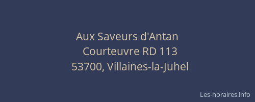Aux Saveurs d'Antan