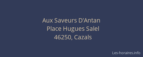 Aux Saveurs D'Antan