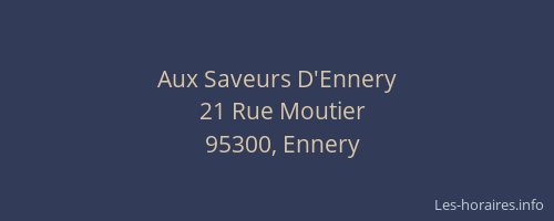 Aux Saveurs D'Ennery