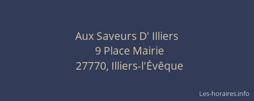 Aux Saveurs D' Illiers