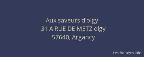 Aux saveurs d'olgy
