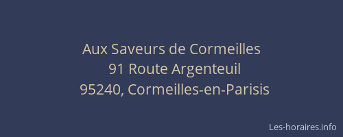 Aux Saveurs de Cormeilles