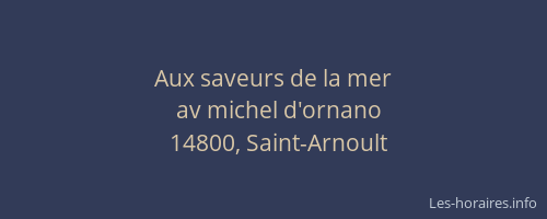 Aux saveurs de la mer