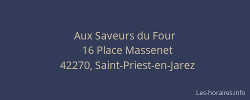 Aux Saveurs du Four