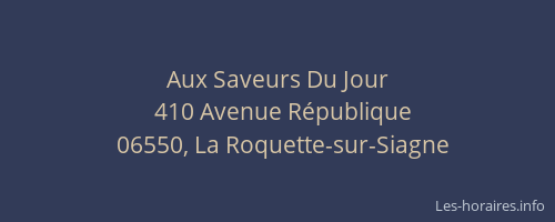 Aux Saveurs Du Jour