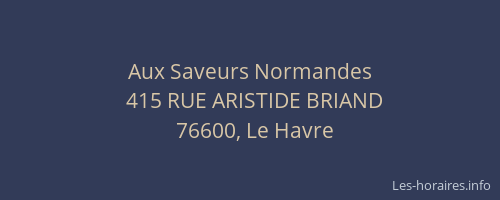 Aux Saveurs Normandes