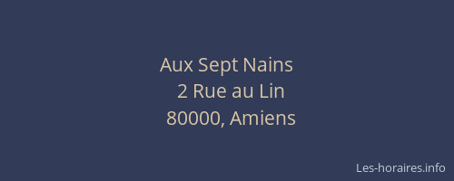 Aux Sept Nains