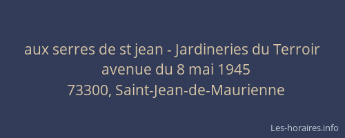 aux serres de st jean - Jardineries du Terroir