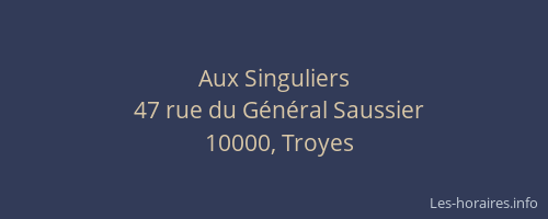 Aux Singuliers