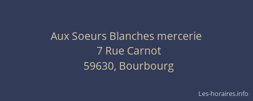 Aux Soeurs Blanches mercerie