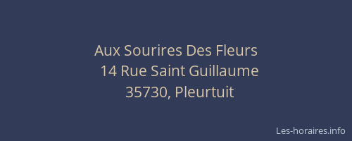Aux Sourires Des Fleurs